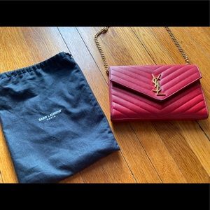 Red YSL Clutch Crossbody